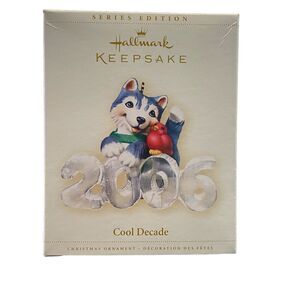 Hallmark Keepsake Ornament 2006 COOL DECADE Series #7 Husky Dog & Cardinal